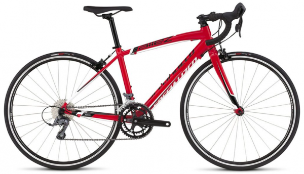 We also love the price point for the Specialised Allez Jr. It is a miniature version of the adult Specialised Allez and just looks stunning for £400. It’s got 650c wheels, so just under the 700c wheels that are on adult road bikes.