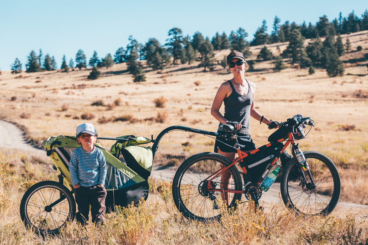 Bikepacking store with kids