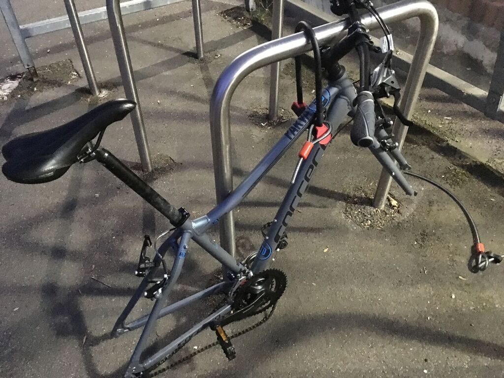 stripping a bike frame