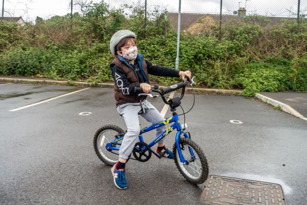 Boy on a bicycle